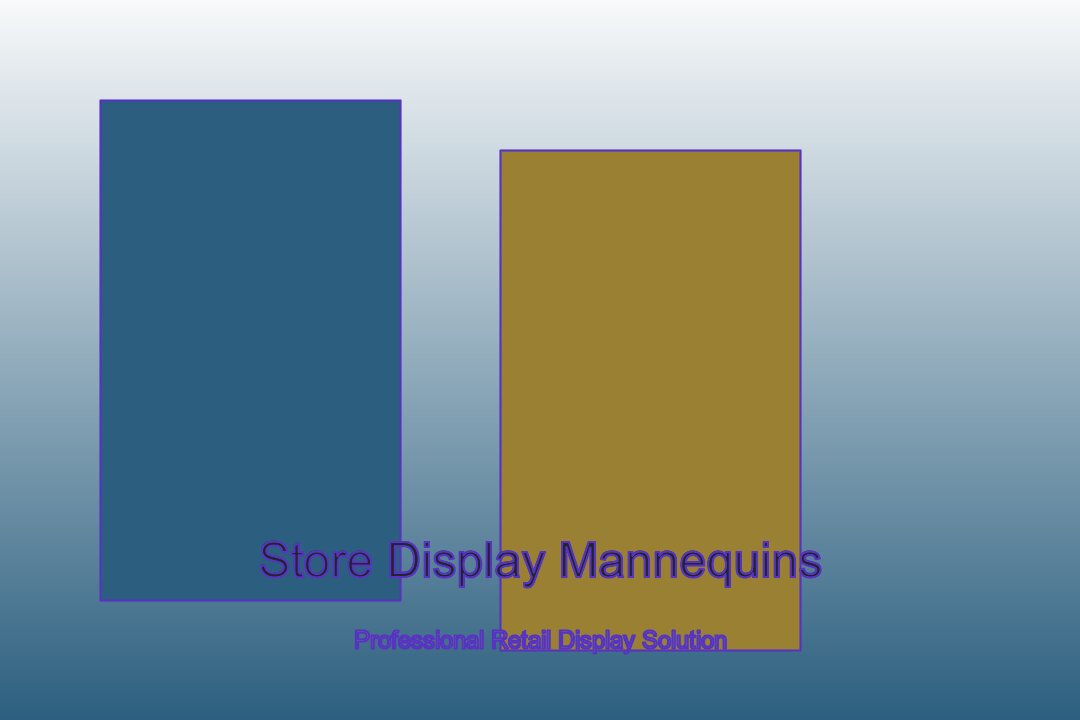 Multiple professional mannequins in organized retail display system